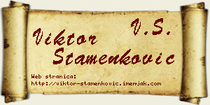 Viktor Stamenković vizit kartica